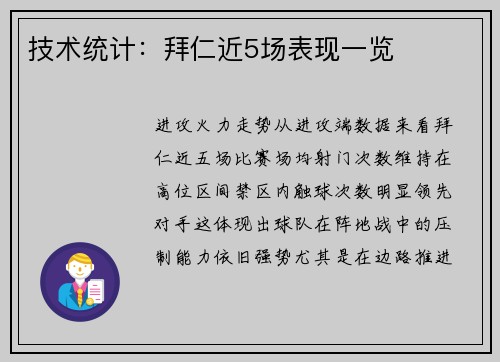 技术统计：拜仁近5场表现一览